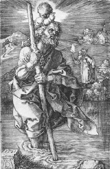 Albrecht Durer St Christopher Facing to the Right oil painting picture